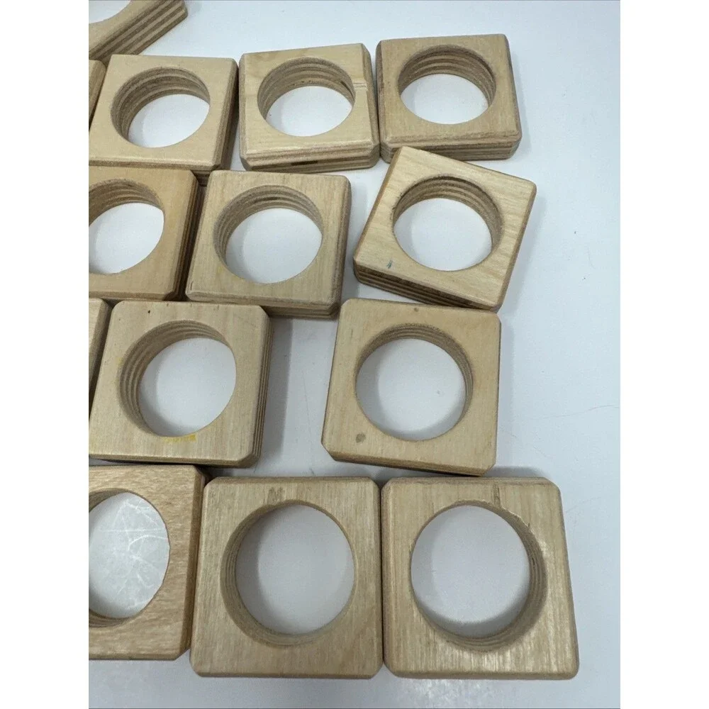 Hape Quadrilla Marble Run Replacement Pieces: 19 Natural Wood Risers